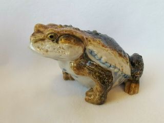 Huge Vintage Ceramic Toad Frog Lifelike Realistic Made In Japan 7 "