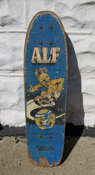 Vintage 1987 Alf Valterra Skateboard Barn Find Unrestored Gt Wheels Old School