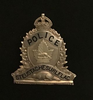 Obsolete - Defunct Canadian Quebec Steustachesurlflac Police Hat Piece