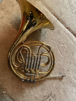 Vintage Ambassador F.  E.  Olds And Son Single French Horn Instrument