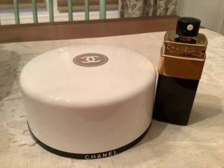 Vintage Chanel No 5 Dusting Body Bath Powder 8 Oz W/puff Full & Perfume 2/3 Full