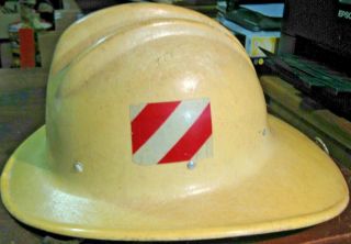 Vintage E.  D.  Bullard Hard Boiled Fiberglass Fire Helmet Safety Hat W/ Liner