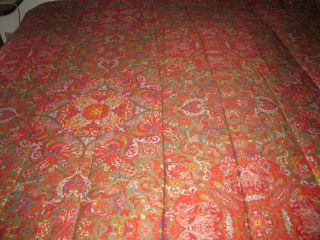 Vintage Ralph Lauren Red Galahad Medieval Paisley King Sateen Comforter