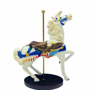 Horse Figurine Franklin Treasury Carousel Art Nib Box Manns Patriot Eagle
