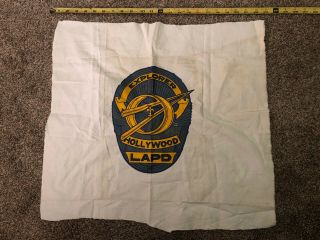 Rare Lapd Los Angeles Hollywood Police Explorers Boy Scout Painted Flag