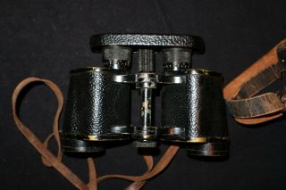 Vintage Military Ww1 Ww2 German Zeiss 6x Marineglas Binoculars And Case