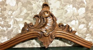 Rococo Baroque Wood Carving Pediment Antique French Flower Architectural Salvage