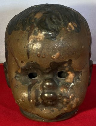 Vintage Estate Baby Doll/puppet Copper Head Mould