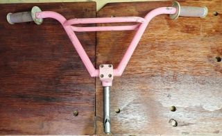 Vintage,  Old School,  Freestyle Bmx Handle Bars And Stem - Raleigh Shock