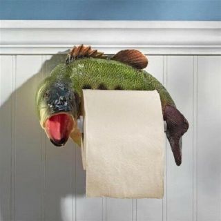 Trout Fishing Wall - Mounted Toilet Paper Holder Nature Fish Bathroom Decor