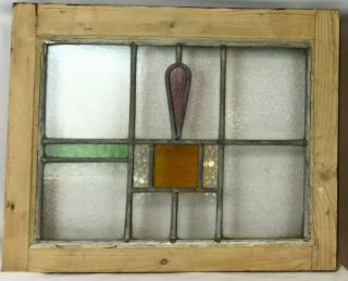 Antique Arts & Crafts Stained Glass Chicago Bungalow Window c1920 3