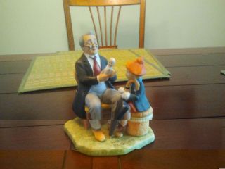" Doctor And The Doll " - Norman Rockwell Ceramic Figurine - 1980