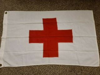 Antique American Red Cross Flag 22 X 36