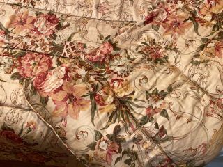 Vtg Ralph Lauren Guinevere Sateen King Comforter Floral