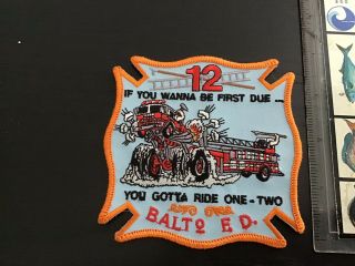 Baltimore City Fire Department Truck 12 Patch