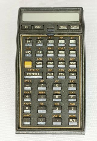 Vintage Hewlett Packard Hp 41cv Calculator Case Math Pac Overlay Quick Reference