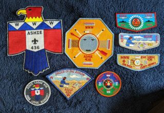 Boy Scout - Oa - Ashie Lodge 436 - Jacket Patches,  Flaps,  Banquet,  Dinner,  Pin