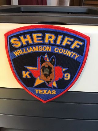 Sheriff Williamson County Texas K - 9 Shoulder Patch
