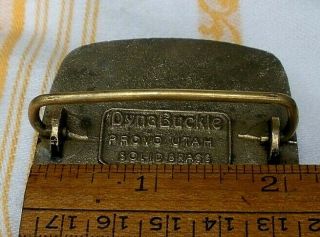 Vintage BSA WORTH RANCH LONGHORN COUNCIL Brass Belt Buckle Solid Brass 3