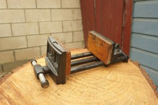 Vintage Wilton Woodworking Vise,  7  Jaw Under Bench,  Cast Iron Vice 28 Lbs