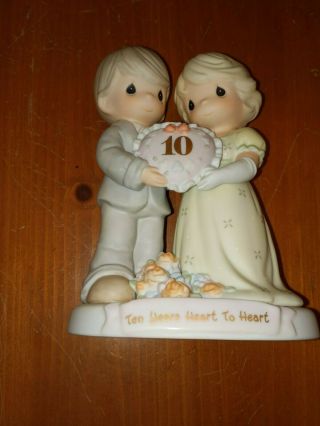 Precious Moments To Have And To Hold 10 Years Heart To Heart Porcelain Figure 7 "