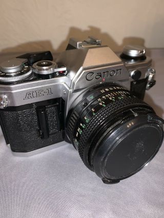 Canon Ae - 1 Film Camera W/ 50mm Lens Vintage Japan,  Vintage Film Camera