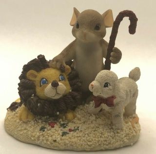 Charming Tails “the Season Of The Peace " Christmas Mouse Lion Lamb 87/135