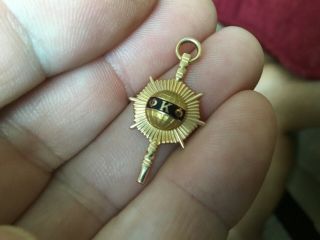 Vintage Phi Kappa Phi Fraternity & Sorority 10k Gold Pendant