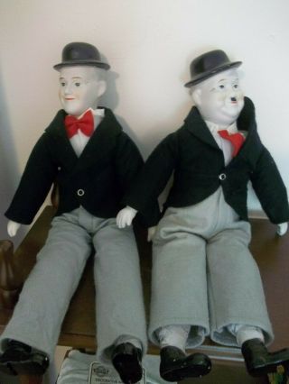Laurel And Hardy Cloth Dolls - Very Cute - Look