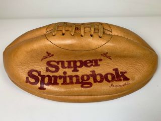 Vintage Springbok Brown Leather Rugby Ball Football Made England 12”