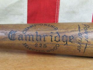 Vintage 1950s Cambridge Wood Baseball Bat Major League Gus Triandos Model 33 "