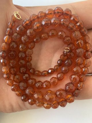 Vintage Natural Baltic Amber Bead Necklace