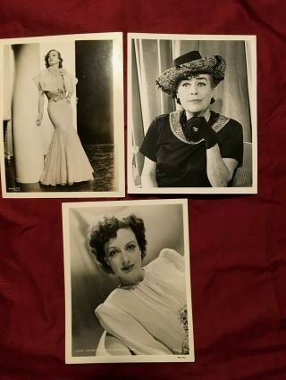 3 Joan Crawford Vintage Movie & Portrait Photo S / 1930s - 70s