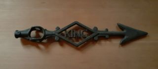 Antique Cast Iron King Weathervane Arrow