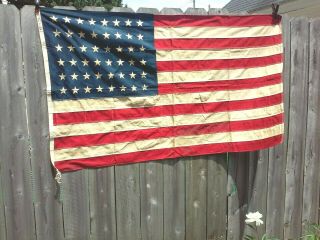 48 Star American Flag 3 " X 5 " Cotton Annin / Defiance Brand Vintage