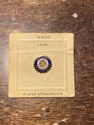Vintage Rotary International Past President Lapel Pin,  14k Gold