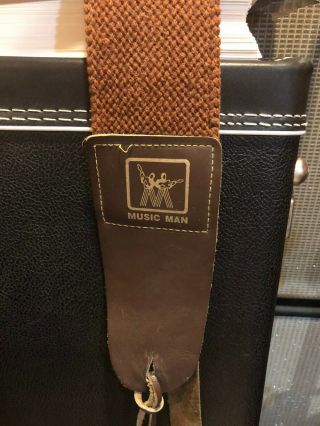 Vintage Music Man Woven Leather Bass And Guitar Strap In