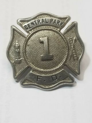 Central Park (vintage Bethpage) Fire Department Firemans Hat Badge 1