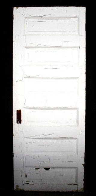 30 " X78 " Antique Vintage Interior Solid Wood Wooden Door Horizontal Stacked Panel