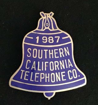 Vintage Obsolete 1930s Southern California Telephone Co Employee Badge