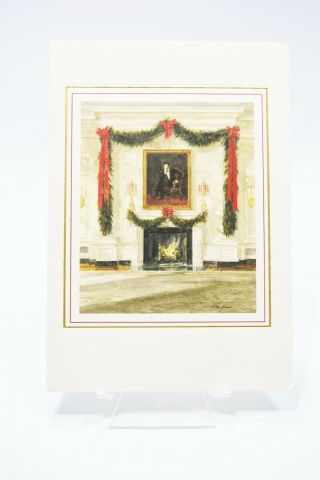 Official 1987 Ronald Reagan White House Christmas Card Small