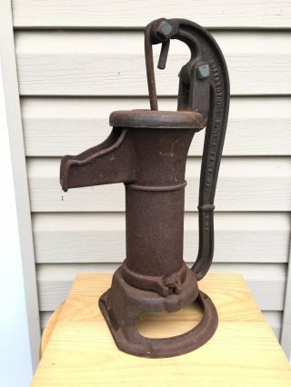 Antique Water Well Pump Vintage Cast Iron Littlestown Hdw & Fdry Co Pa