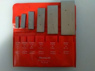 Vintage Starrett S 154 L Adjustable Parallels 6 Piece Set 1/2 - 2 - 1/4,  Usa Made