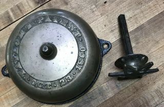 Antique 1800s Victorian Taylor’s Cast Iron Brass Door Bell Ringer Country Store