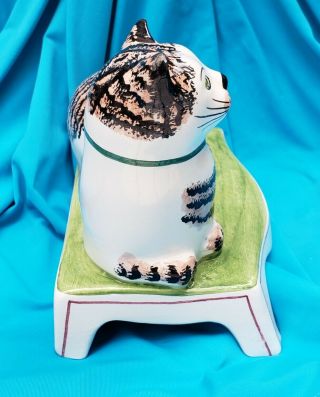 Vintage Made In Italy Ceramic Handpainted Cat Figurine Staffordshire style 2