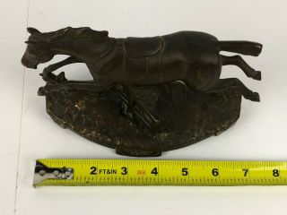 JENNINGS BROTHERS 3012 Bronze Clad Hunter Horse Single Bookend 2