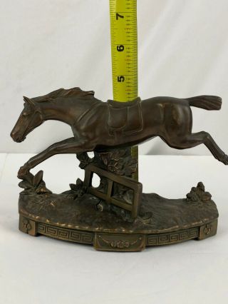 JENNINGS BROTHERS 3012 Bronze Clad Hunter Horse Single Bookend 3