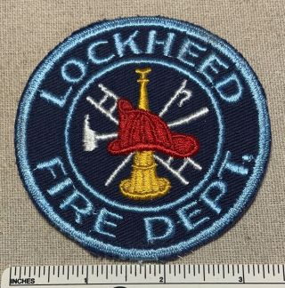 Vintage 1950s Lockheed Fire Department Uniform Badge Patch Dept.  Rescue Police