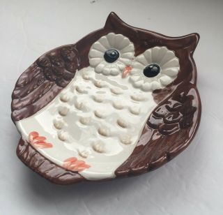 Earthenware Owl Plate / Trinket Tray Better Homes And Gardens Heritage Collecti
