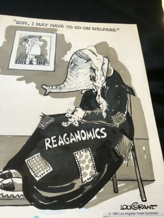 Political Cartoon By Lou Grant – Reagan – Reganomics